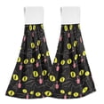 thumbnail image 1 of Haosy 2 Pack Kitchen Wash Cloths with Hanging Loops Absorbent Absorbent Quick Drying Hand Towels, Cartoon Black Cats, 1 of 7