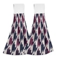 thumbnail image 1 of Haosy 2 Pack Kitchen Wash Cloths with Hanging Loops Absorbent Absorbent Quick Drying Hand Towels, Pied De Poule Pattern, 1 of 7