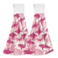 thumbnail image 1 of Haosy 2 Pack Kitchen Wash Cloths with Hanging Loops Absorbent Absorbent Quick Drying Hand Towels, Pink Shark Silhouette, 1 of 7