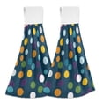 thumbnail image 1 of Haosy 2 Pack Kitchen Wash Cloths with Hanging Loops Absorbent Absorbent Quick Drying Hand Towels, Random Color Dots, 1 of 7