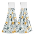 thumbnail image 1 of Haosy 2 Pack Kitchen Wash Cloths with Hanging Loops Absorbent Absorbent Quick Drying Hand Towels, Scattered Dandilion Floral, 1 of 7