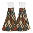 thumbnail image 1 of Haosy 2 Pack Kitchen Wash Cloths with Hanging Loops Absorbent Absorbent Quick Drying Hand Towels, Skull Star Card, 1 of 7