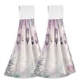 thumbnail image 1 of Haosy 2 Pack Kitchen Wash Cloths with Hanging Loops Absorbent Absorbent Quick Drying Hand Towels, Watercolor Chandelier Plant, 1 of 7