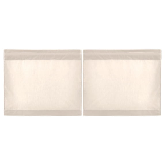 Haosy 2 Panels Rod Pocket Tier Curtains 27 x 24 Light Filtering Privacy Semi Sheer for Kitchen Bathroom, Apricot