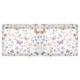thumbnail image 1 of Haosy 2 Panels Rod Pocket Tier Curtains 27 x 24 Light Filtering Privacy Semi Sheer for Kitchen Bathroom, Butterflies and Flowers, 1 of 9