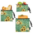 thumbnail image 1 of Haosy 3 Pack Reusable Ziploc Bags BPA Free Healthy Food Storage Bag Leakproof Sandwich Snack Freezer Bags Bee Beehive Sunflower, 1 of 7