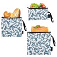 thumbnail image 1 of Haosy 3 Pack Reusable Ziploc Bags BPA Free Healthy Food Storage Bag Leakproof Sandwich Snack Freezer Bags Blue Bones, 1 of 7