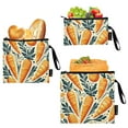 thumbnail image 1 of Haosy 3 Pack Reusable Ziploc Bags BPA Free Healthy Food Storage Bag Leakproof Sandwich Snack Freezer Bags Carrots with Leave and Dots, 1 of 7