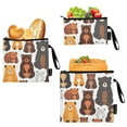 thumbnail image 1 of Haosy 3 Pack Reusable Ziploc Bags BPA Free Healthy Food Storage Bag Leakproof Sandwich Snack Freezer Bags Cartoon Bears Family, 1 of 7