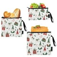 thumbnail image 1 of Haosy 3 Pack Reusable Ziploc Bags BPA Free Healthy Food Storage Bag Leakproof Sandwich Snack Freezer Bags Christmas Gnomes and Presents, 1 of 7