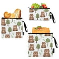 thumbnail image 1 of Haosy 3 Pack Reusable Ziploc Bags BPA Free Healthy Food Storage Bag Leakproof Sandwich Snack Freezer Bags Cute Bear with Tree, 1 of 7