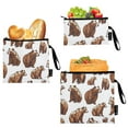 thumbnail image 1 of Haosy 3 Pack Reusable Ziploc Bags BPA Free Healthy Food Storage Bag Leakproof Sandwich Snack Freezer Bags Cute Brown Bears, 1 of 7