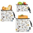 thumbnail image 1 of Haosy 3 Pack Reusable Ziploc Bags BPA Free Healthy Food Storage Bag Leakproof Sandwich Snack Freezer Bags Goose with Various Poses, 1 of 7