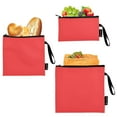 thumbnail image 1 of Haosy 3 Pack Reusable Ziploc Bags BPA Free Healthy Food Storage Bag Leakproof Sandwich Snack Freezer Bags Light Red, 1 of 7
