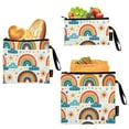 thumbnail image 1 of Haosy 3 Pack Reusable Ziploc Bags BPA Free Healthy Food Storage Bag Leakproof Sandwich Snack Freezer Bags Rainbow Sun Star Cloud, 1 of 7