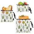 thumbnail image 1 of Haosy 3 Pack Reusable Ziploc Bags BPA Free Healthy Food Storage Bag Leakproof Sandwich Snack Freezer Bags Tree in Forest, 1 of 7
