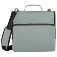 thumbnail image 1 of Haosy 3 Ring Zipper Binder with Shoulder Strap Waterproof Trapper Keeper 2 Inch D-Ring 500 Sheets Capacity, Antique Green, 1 of 8
