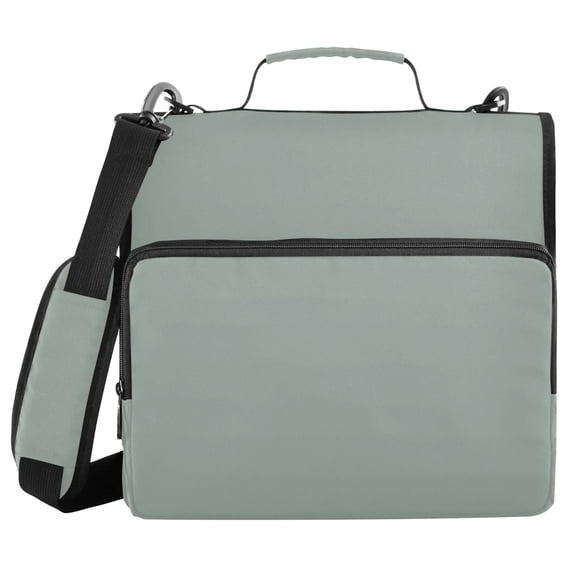 Haosy 3 Ring Zipper Binder with Shoulder Strap Waterproof Trapper Keeper 2 Inch D-Ring 500 Sheets Capacity, Antique Green