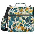 thumbnail image 1 of Haosy 3 Ring Zipper Binder with Shoulder Strap Waterproof Trapper Keeper 2 Inch D-Ring 500 Sheets Capacity, Autumn Tropical Foliage, 1 of 8