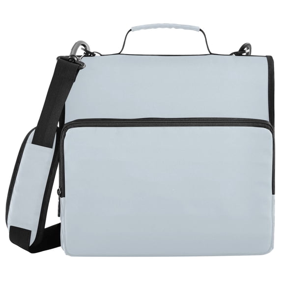 Haosy 3 Ring Zipper Binder with Shoulder Strap Waterproof Trapper Keeper 2 Inch D-Ring 500 Sheets Capacity, Baby Blue