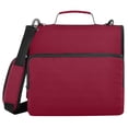 thumbnail image 1 of Haosy 3 Ring Zipper Binder with Shoulder Strap Waterproof Trapper Keeper 2 Inch D-Ring 500 Sheets Capacity, Burgundy, 1 of 8