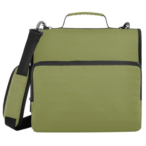 Haosy 3 Ring Zipper Binder with Shoulder Strap Waterproof Trapper Keeper 2 Inch D-Ring 500 Sheets Capacity, Chartreuse