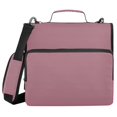 thumbnail image 1 of Haosy 3 Ring Zipper Binder with Shoulder Strap Waterproof Trapper Keeper 2 Inch D-Ring 500 Sheets Capacity, Dusty Rose, 1 of 8