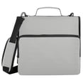 thumbnail image 1 of Haosy 3 Ring Zipper Binder with Shoulder Strap Waterproof Trapper Keeper 2 Inch D-Ring 500 Sheets Capacity, Gray, 1 of 7