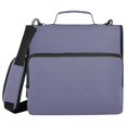 thumbnail image 1 of Haosy 3 Ring Zipper Binder with Shoulder Strap Waterproof Trapper Keeper 2 Inch D-Ring 500 Sheets Capacity, Lavender Gray, 1 of 8