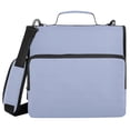 thumbnail image 1 of Haosy 3 Ring Zipper Binder with Shoulder Strap Waterproof Trapper Keeper 2 Inch D-Ring 500 Sheets Capacity, Pastel Blue, 1 of 8