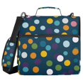 thumbnail image 1 of Haosy 3 Ring Zipper Binder with Shoulder Strap Waterproof Trapper Keeper 2 Inch D-Ring 500 Sheets Capacity, Random Color Dots, 1 of 6