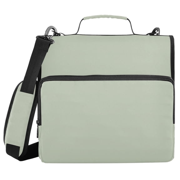 Haosy 3 Ring Zipper Binder with Shoulder Strap Waterproof Trapper Keeper 2 Inch D-Ring 500 Sheets Capacity, Sage Green