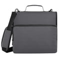 thumbnail image 1 of Haosy 3 Ring Zipper Binder with Shoulder Strap Waterproof Trapper Keeper 2 Inch D-Ring 500 Sheets Capacity, Space Gray, 1 of 8