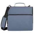 thumbnail image 1 of Haosy 3 Ring Zipper Binder with Shoulder Strap Waterproof Trapper Keeper 2 Inch D-Ring 500 Sheets Capacity, Steel Blue, 1 of 8