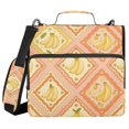 thumbnail image 1 of Haosy 3 Ring Zipper Binder with Shoulder Strap Waterproof Trapper Keeper 2 Inch D-Ring 500 Sheets Capacity, Tropical Banana, 1 of 8