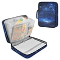 thumbnail image 1 of Haosy Accordion File Organizer Zipper Binder 500 Sheet 6-Tab Expanding File Folder Multi-Pocket 1.2 Inch 3 Ring Bright Star in Sky, 1 of 7