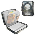 thumbnail image 1 of Haosy Accordion File Organizer Zipper Binder 500 Sheet 6-Tab Expanding File Folder Multi-Pocket 1.2 Inch 3 Ring Circle Gate in Mountains, 1 of 7