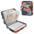 thumbnail image 1 of Haosy Accordion File Organizer Zipper Binder 500 Sheet 6-Tab Expanding File Folder Multi-Pocket 1.2 Inch 3 Ring Colorful Flower and Pearls, 1 of 7