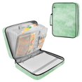 thumbnail image 1 of Haosy Accordion File Organizer Zipper Binder 500 Sheet 6-Tab Expanding File Folder Multi-Pocket 1.2 Inch 3 Ring Colorful Green Watercolor, 1 of 7
