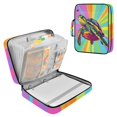 thumbnail image 1 of Haosy Accordion File Organizer Zipper Binder 500 Sheet 6-Tab Expanding File Folder Multi-Pocket 1.2 Inch 3 Ring Colorful Turtle, 1 of 7