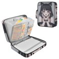 thumbnail image 1 of Haosy Accordion File Organizer Zipper Binder 500 Sheet 6-Tab Expanding File Folder Multi-Pocket 1.2 Inch 3 Ring Cool Girl with Cat Ear, 1 of 7
