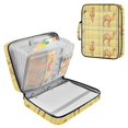 thumbnail image 1 of Haosy Accordion File Organizer Zipper Binder 500 Sheet 6-Tab Expanding File Folder Multi-Pocket 1.2 Inch 3 Ring Cute Camel on Plaid, 1 of 7