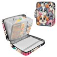 thumbnail image 1 of Haosy Accordion File Organizer Zipper Binder 500 Sheet 6-Tab Expanding File Folder Multi-Pocket 1.2 Inch 3 Ring Cute Dogs Head, 1 of 7