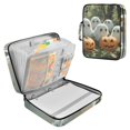 thumbnail image 1 of Haosy Accordion File Organizer Zipper Binder 500 Sheet 6-Tab Expanding File Folder Multi-Pocket 1.2 Inch 3 Ring Cute Ghosts Pumpkins in Forest, 1 of 7