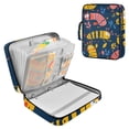 thumbnail image 1 of Haosy Accordion File Organizer Zipper Binder 500 Sheet 6-Tab Expanding File Folder Multi-Pocket 1.2 Inch 3 Ring Cute Hand Drawn Bug, 1 of 7