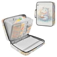thumbnail image 1 of Haosy Accordion File Organizer Zipper Binder 500 Sheet 6-Tab Expanding File Folder Multi-Pocket 1.2 Inch 3 Ring Cute Hippopotamus and Rice, 1 of 7