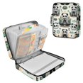 thumbnail image 1 of Haosy Accordion File Organizer Zipper Binder 500 Sheet 6-Tab Expanding File Folder Multi-Pocket 1.2 Inch 3 Ring Cute Panda with Lotus Flower, 1 of 7