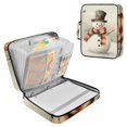 thumbnail image 1 of Haosy Accordion File Organizer Zipper Binder 500 Sheet 6-Tab Expanding File Folder Multi-Pocket 1.2 Inch 3 Ring Cute Snowman with Hat Scarf, 1 of 7