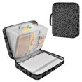 thumbnail image 1 of Haosy Accordion File Organizer Zipper Binder 500 Sheet 6-Tab Expanding File Folder Multi-Pocket 1.2 Inch 3 Ring Dark Gray Leopard Print, 1 of 7
