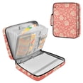 thumbnail image 1 of Haosy Accordion File Organizer Zipper Binder 500 Sheet 6-Tab Expanding File Folder Multi-Pocket 1.2 Inch 3 Ring Elegant Coral Flower Plant, 1 of 7